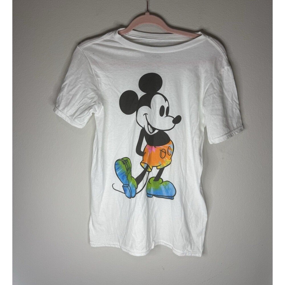 Disney Mickey Mouse Graphic T-Shirt White/Multicolor Unisex Adult Size XL